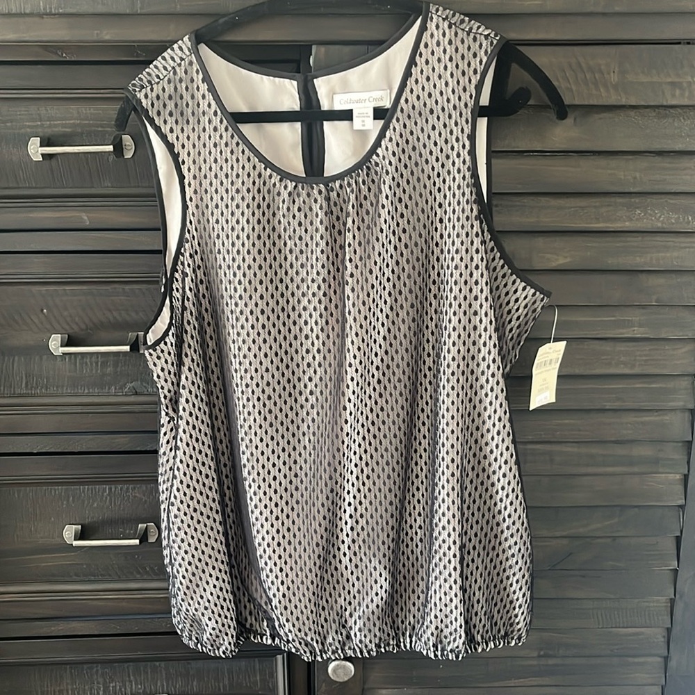 NEW Coldwater Creek sleeveless double layer sleeveless top